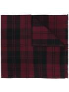 Valentino - Valentino Garavani Plaid Scarf - Men - Virgin Wool - One Size, Red, Virgin Wool