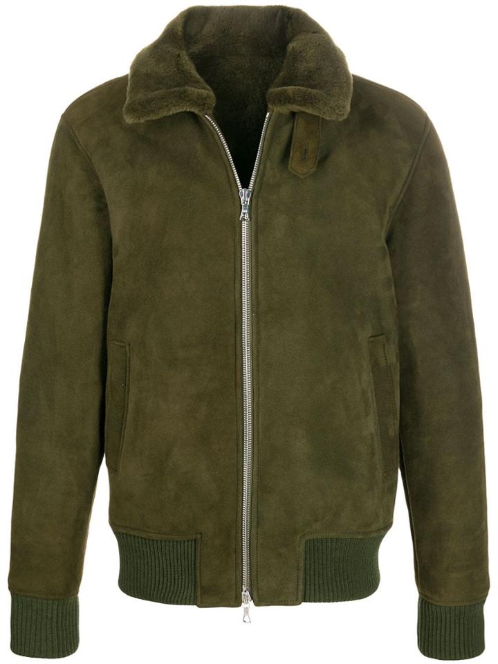 Officine Generale Shearling Jacket - Green