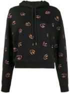 Mcq Alexander Mcqueen Embroidered Swallow Hoodie - Black