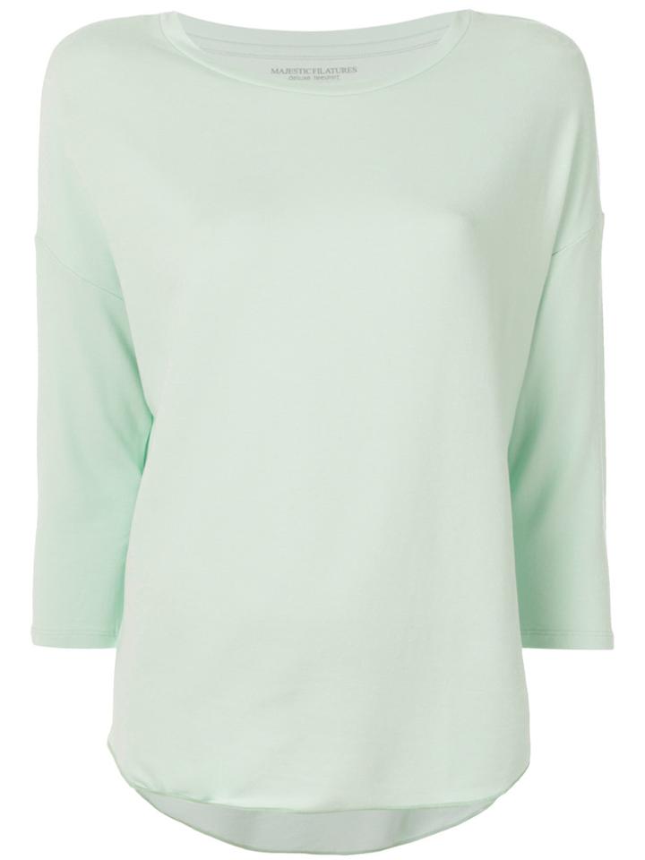 Majestic Filatures Three Quarter Sleeve T-shirt - Green
