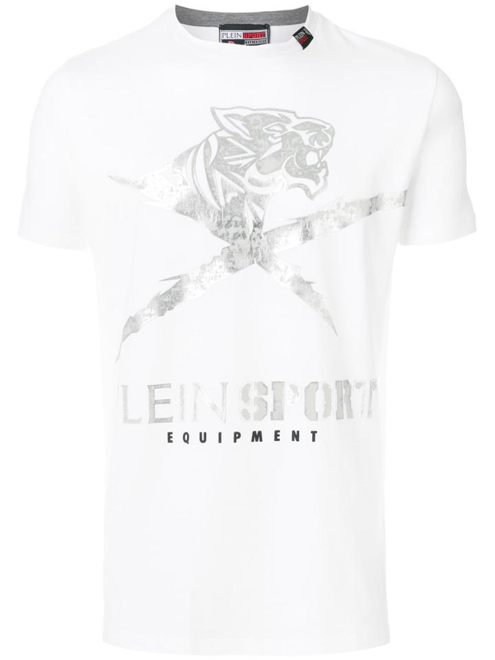 Plein Sport Tiger And Slogan Print T-shirt - White