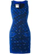 Moschino Trompe-l'oeil Dress, Women's, Size: 40, Blue, Rayon/triacetate/polyester