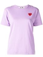Comme Des Garçons Play Heart Logo T-shirt - Purple