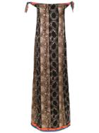 Amir Slama Off The Shoulder Long Dress - Brown