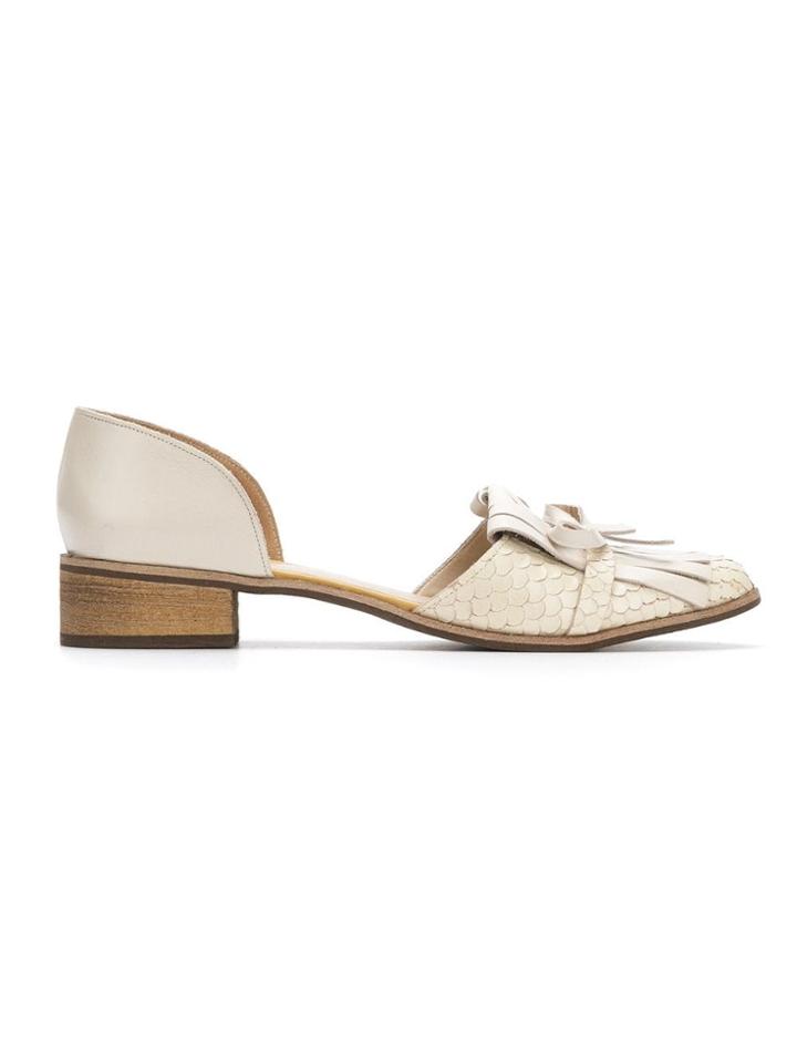 Manolita Ribbon Embellished Ballerinas - Neutrals