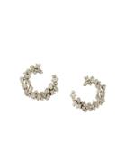 Suzanne Kalan 18kt White Gold Diamond Fireworks Spiral Earrings -
