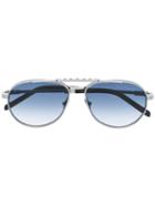 Hublot Eyewear Aviator Frame Sunglasses - Silver