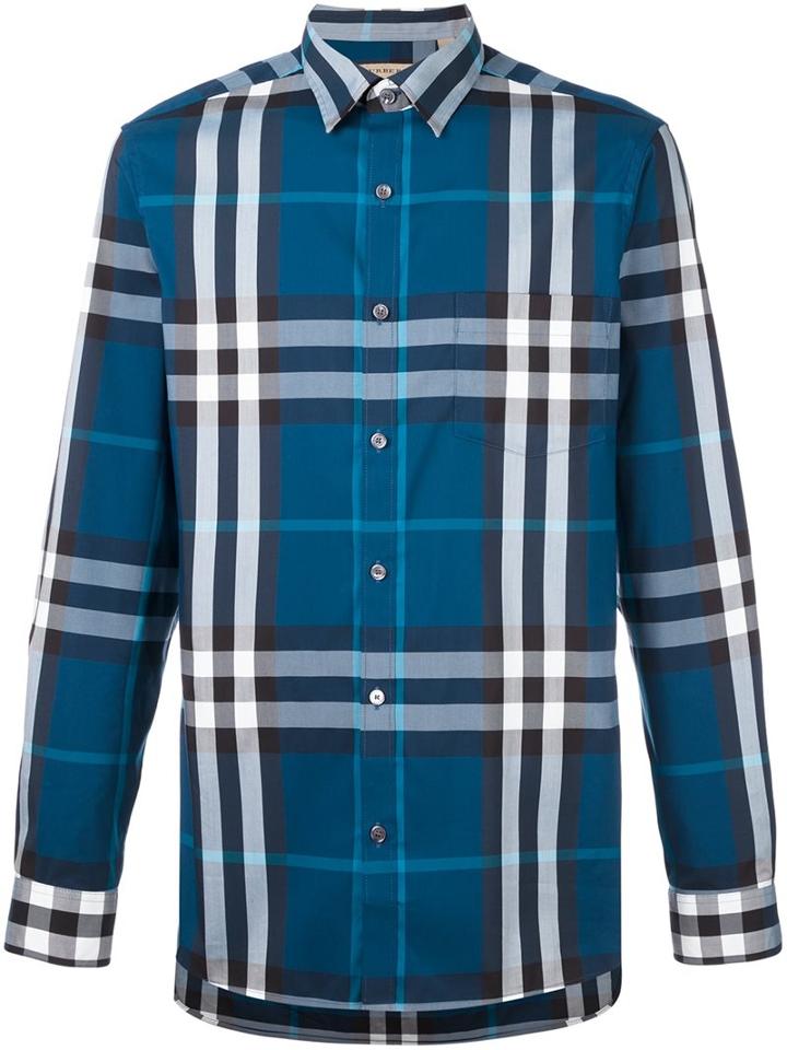 Burberry Plaid Button Down Shirt