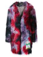 Misbhv Yankee Faux-fur Coat - Red