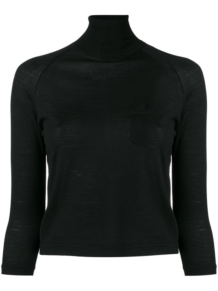 Prada Turtleneck Jumper, Women's, Size: 38, Black, Wool