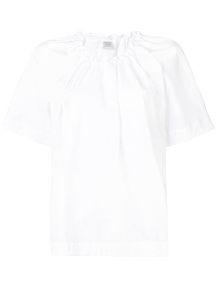 Eleventy Draped Neckline Blouse - White