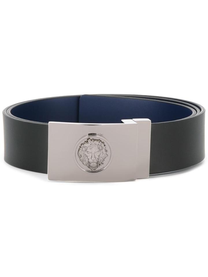 Versus Lion Head Buckle Belt - Black