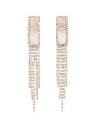 Rosantica Gold-tone Stone And Crystal Drop Earrings - Pink
