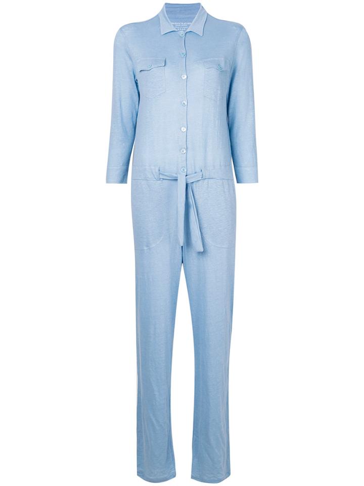 Majestic Filatures Collared Jumpsuit - Blue