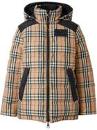 Burberry Vintage Check Recycled Polyester Puffer Jacket - Neutrals