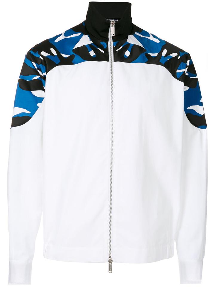 Dsquared2 - Sporty Jacket - Men - Cotton/spandex/elastane/viscose - 48, White, Cotton/spandex/elastane/viscose