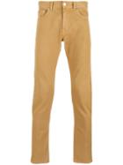 Msgm - Logo Slim-fit Jeans - Men - Cotton - 50, Brown, Cotton