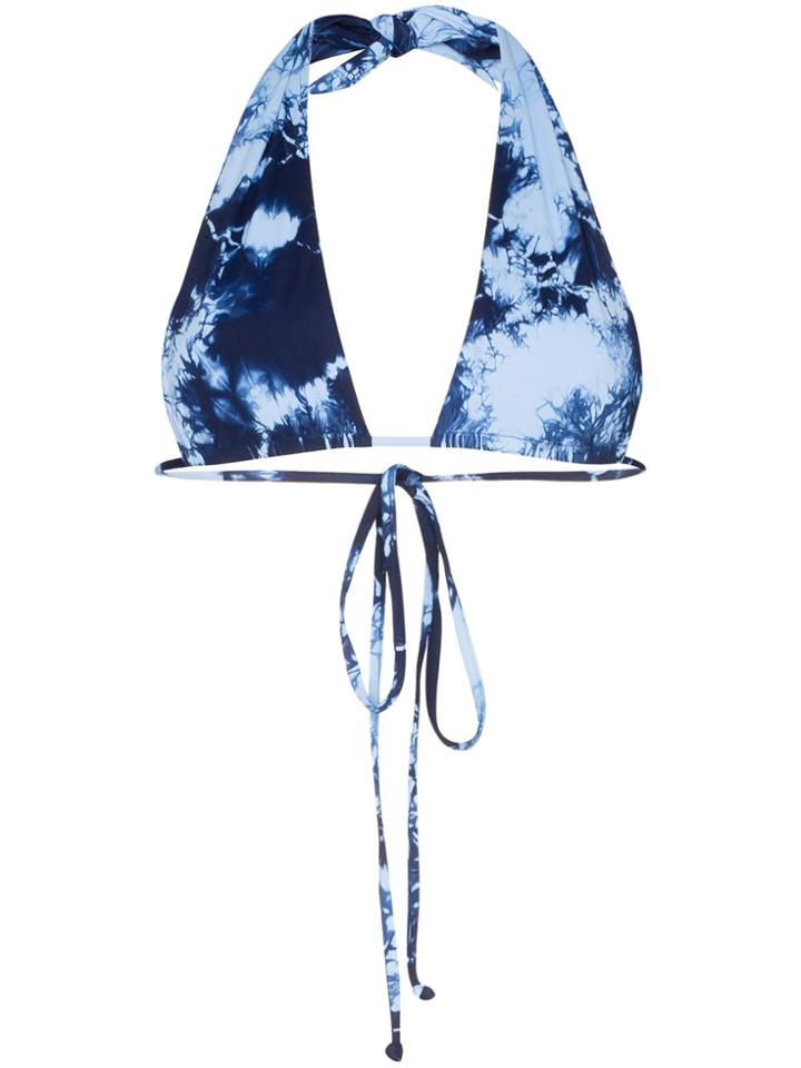 Frankies Bikinis X Sophia Richie Jordan Tie-dyed Bikini Top - Blue
