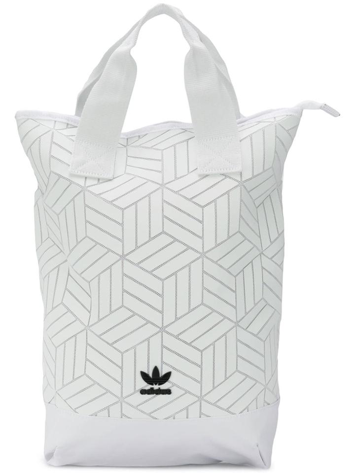 Adidas Geometric Logo Backpack - White