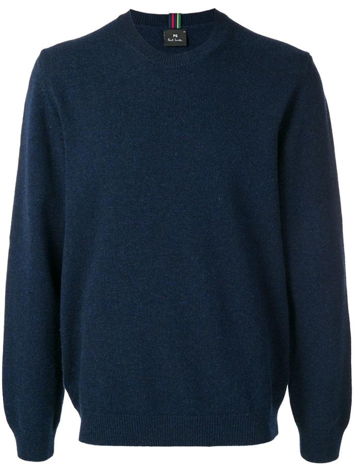 Ps By Paul Smith Long-sleeve Fitted Sweater - Blue