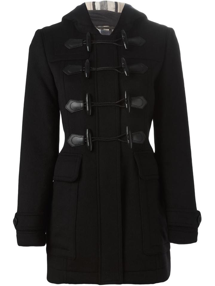 Burberry Short Duffle Coat, Women's, Size: 6, Black, Wool