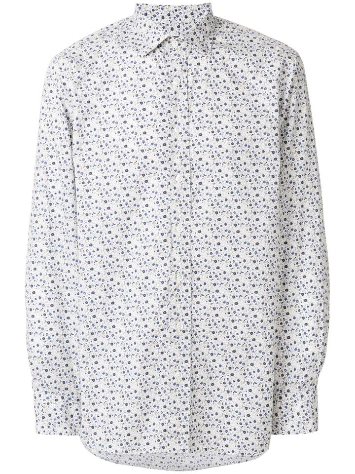 Lardini Floral Print Shirt - White