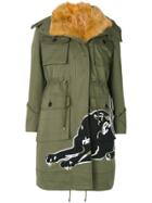 Valentino Panther Patch Hooded Jacket - Green