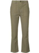 R13 Cropped Cargo Trousers - Green