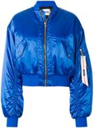 Msgm Cropped Bomber - Blue