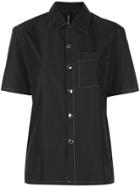Adam Selman Sport Contrast Stitching Shirt - Black