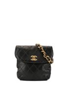 Chanel Pre-owned Cosmos Line Medallion Chain Belt Bag - Black