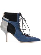 Malone Souliers Pointed Lace-up Boots - Blue