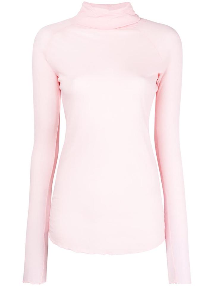 Humanoid Roll Neck Raglan Top - Pink & Purple