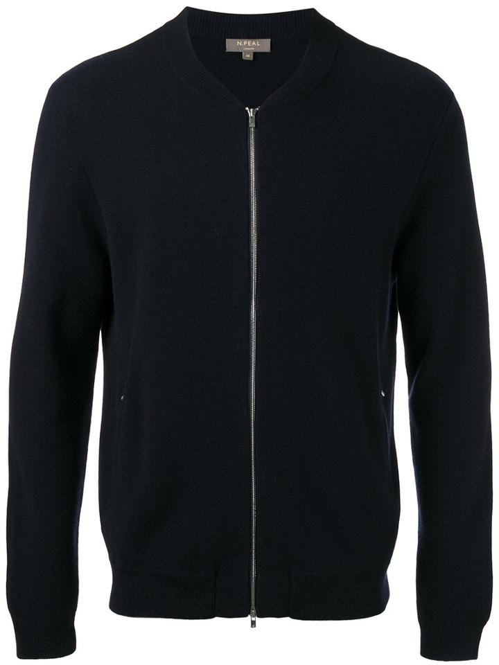 N.peal Zip Up Cardigan, Men's, Size: Xxl, Blue, Cashmere