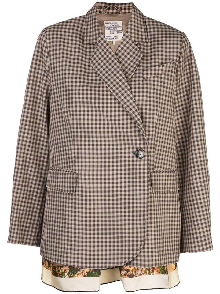 Baum Und Pferdgarten Brannon Checked Blazer - Brown