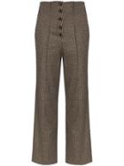Nanushka Houndstooth Tweed Trousers - Brown