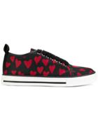 Red Valentino Lace Up Heart Sneakers - Black