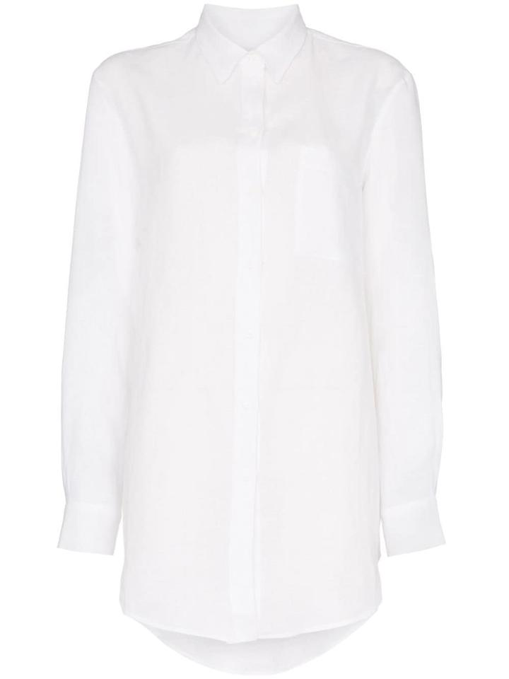 Asceno Long-line Shirt - White