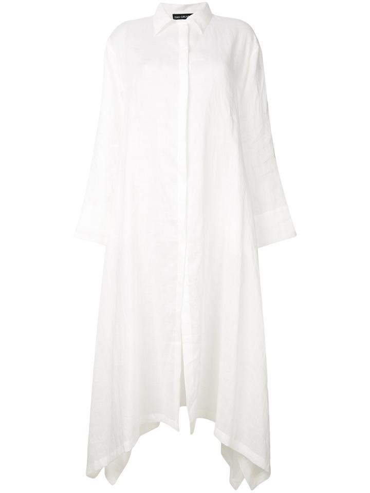 Ivan Grundahl Draped Shirt Dress - White