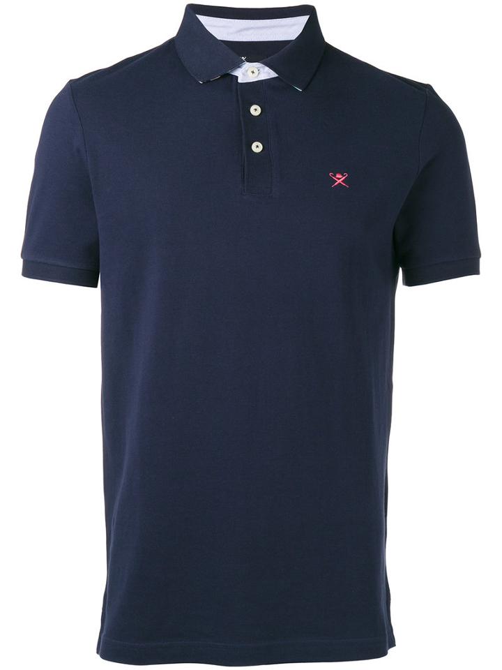 Hackett Logo Patch Polo Shirt, Men's, Size: Xl, Blue, Cotton