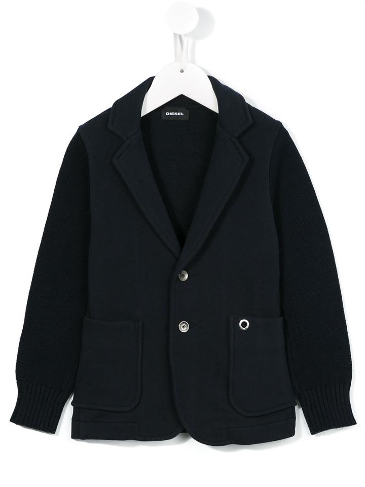 Diesel Kids - Button-up Jacket - Kids - Cotton/polyester - 6 Yrs, Blue