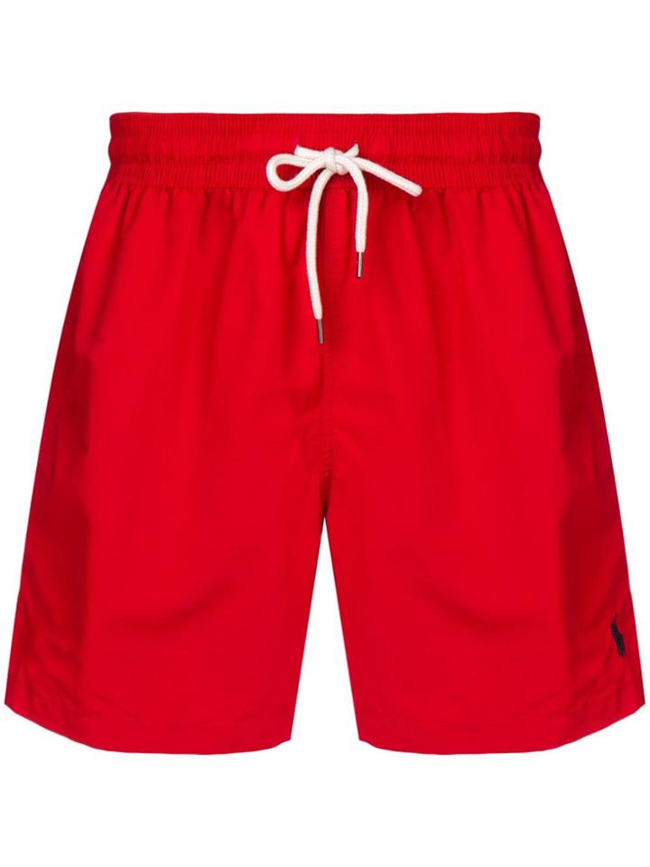 Polo Ralph Lauren Drawstring Waist Swim Shorts - Red