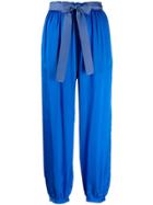 Forte Forte Slim-fit Tapered Trousers - Blue