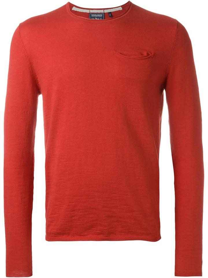 Woolrich Pocket Jumper, Men's, Size: Xl, Red, Cotton