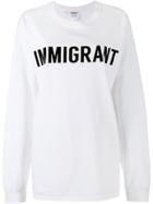 Ashish Crew Neck Immigrant Sweatshirt - White
