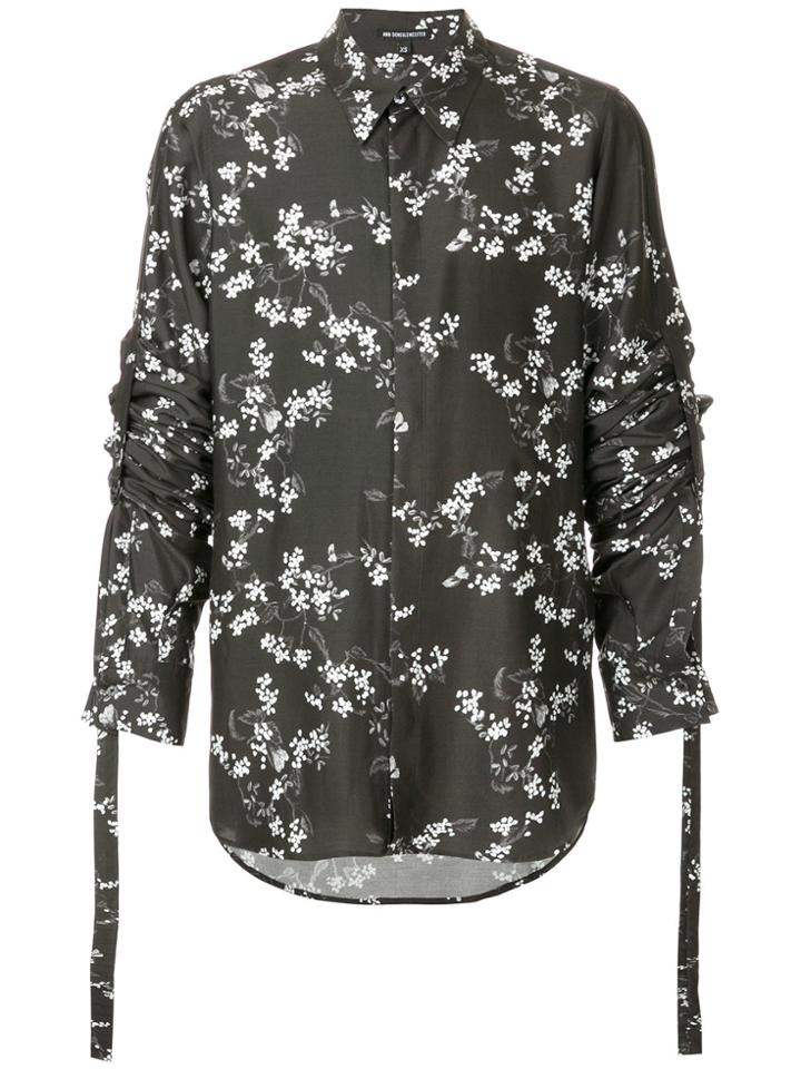 Ann Demeulemeester Floral Print Shirt - Black