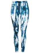 Blue Man Print Leggings, Women's, Size: P, Lyocell