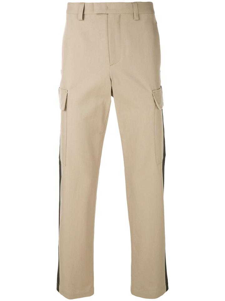 Msgm Side Stripe Trousers - Nude & Neutrals
