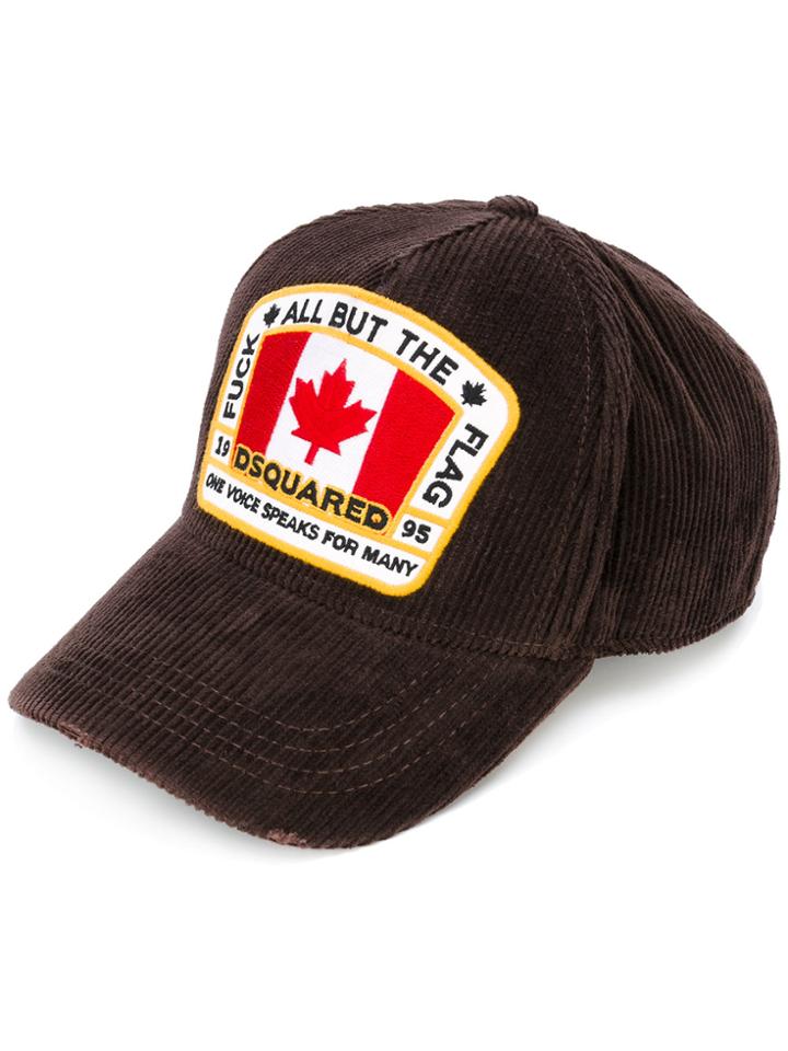Dsquared2 Logo Patch Cap - Brown