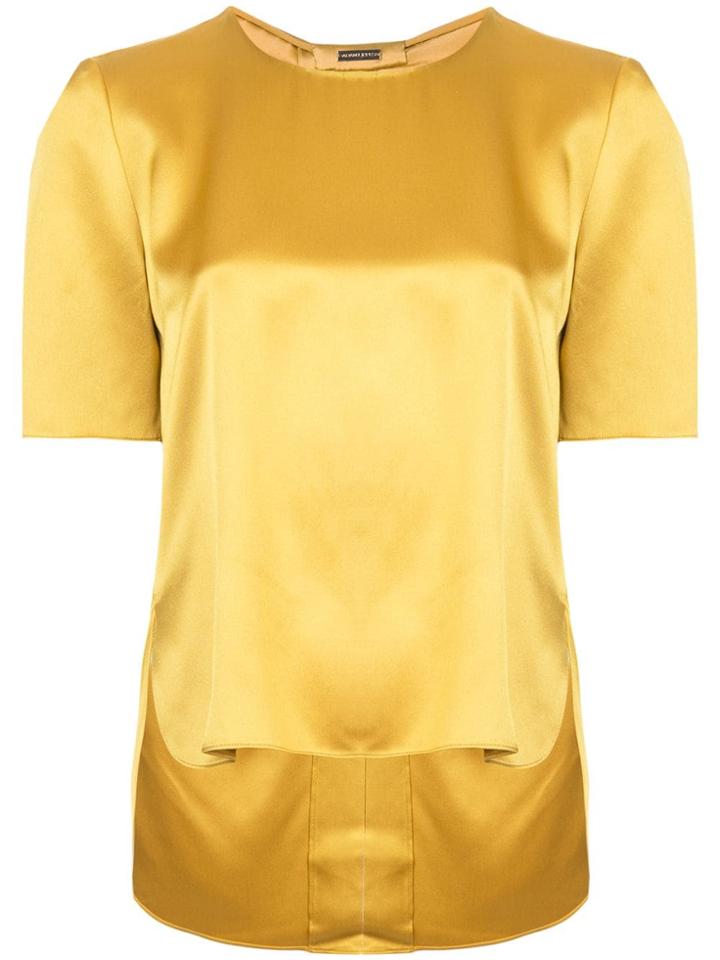 Adam Lippes Satin Tee - Yellow
